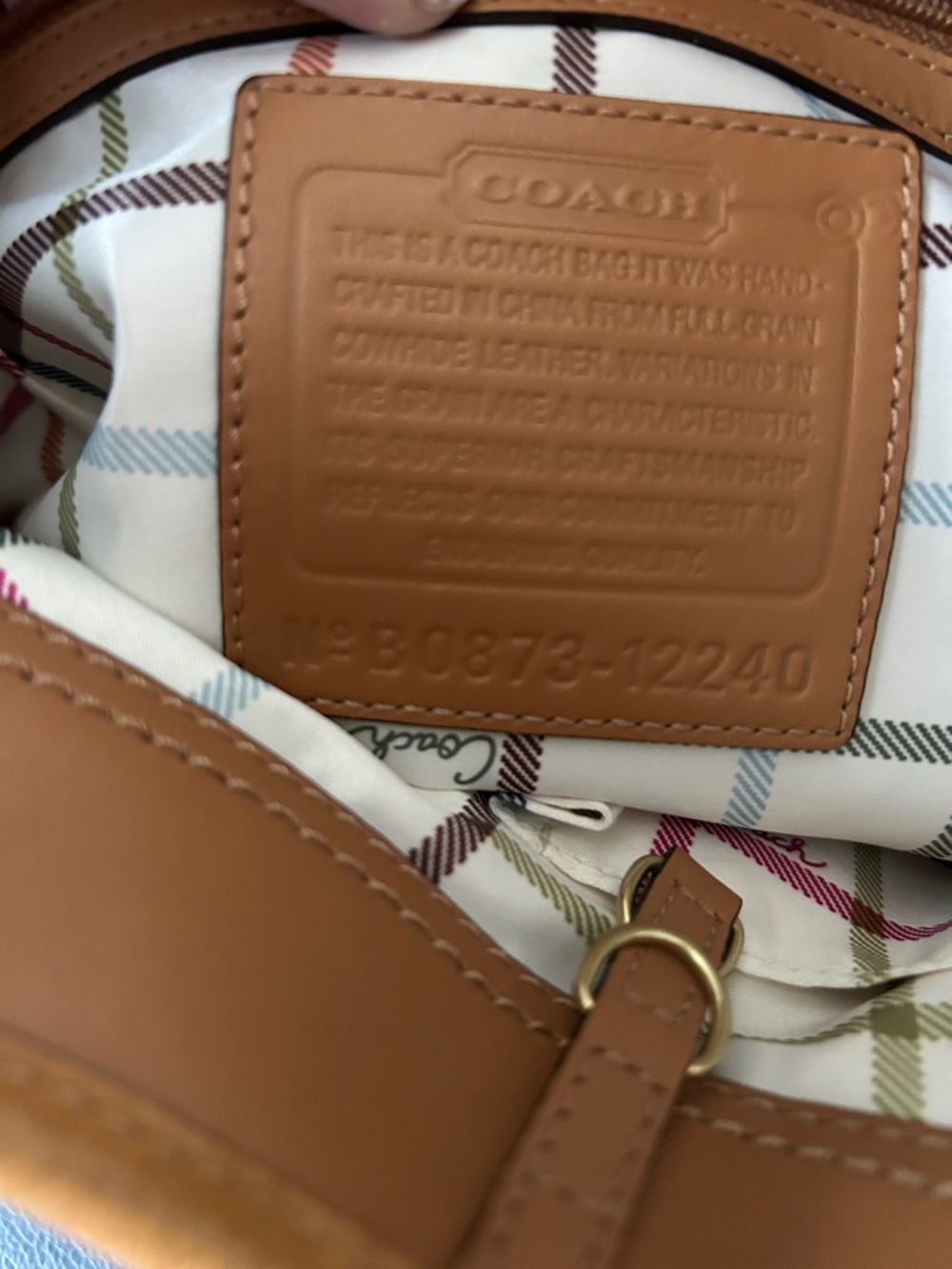 NWT Authentic Tan Leather COACH Ergo Hobo Bag. - Picture 9 of 11